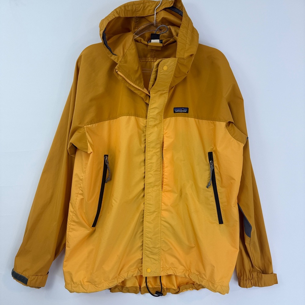 Vintage Patagonia Essenshell Jacket Mens M Yellow 83661 Oversized Fit